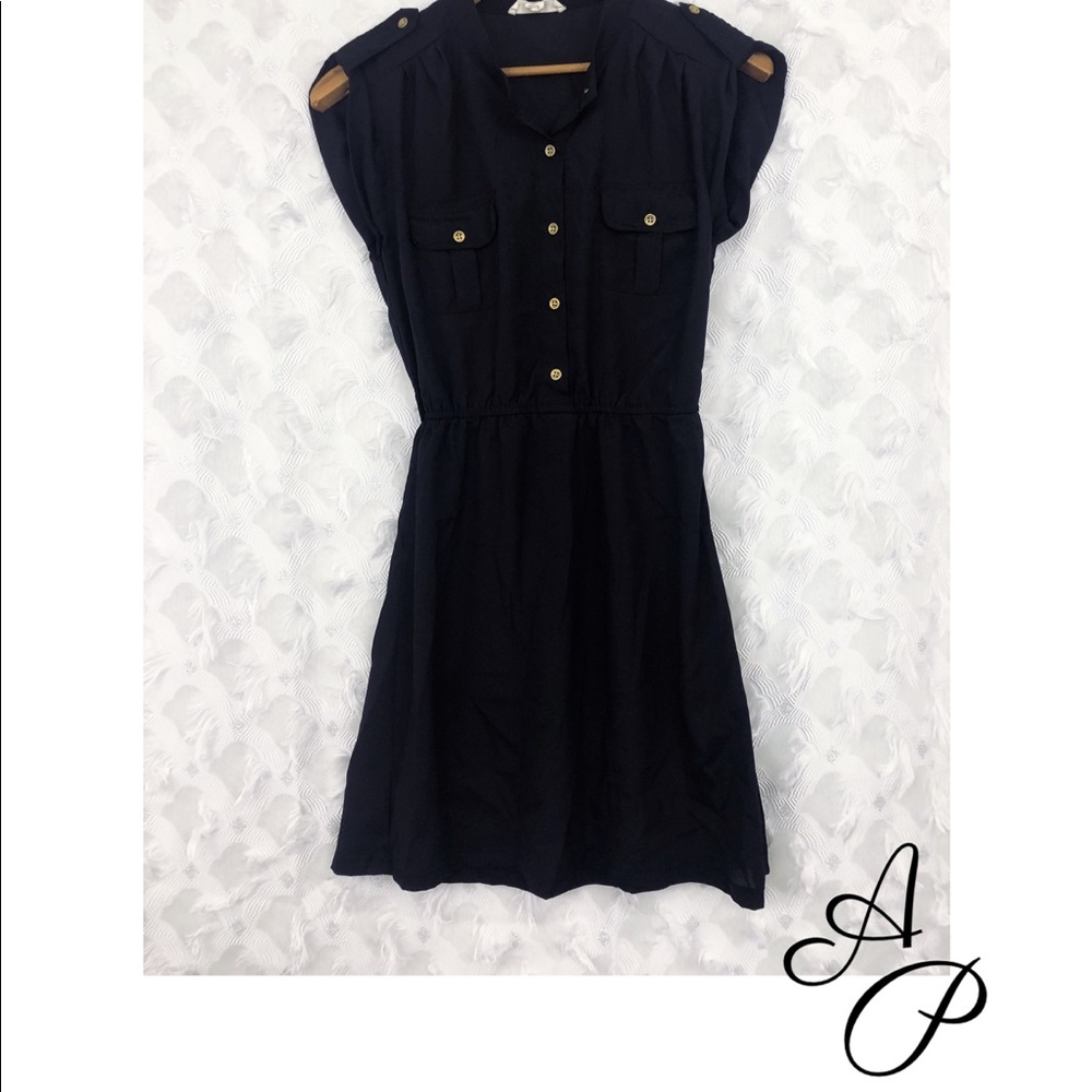 Black button down shirt dress business casual